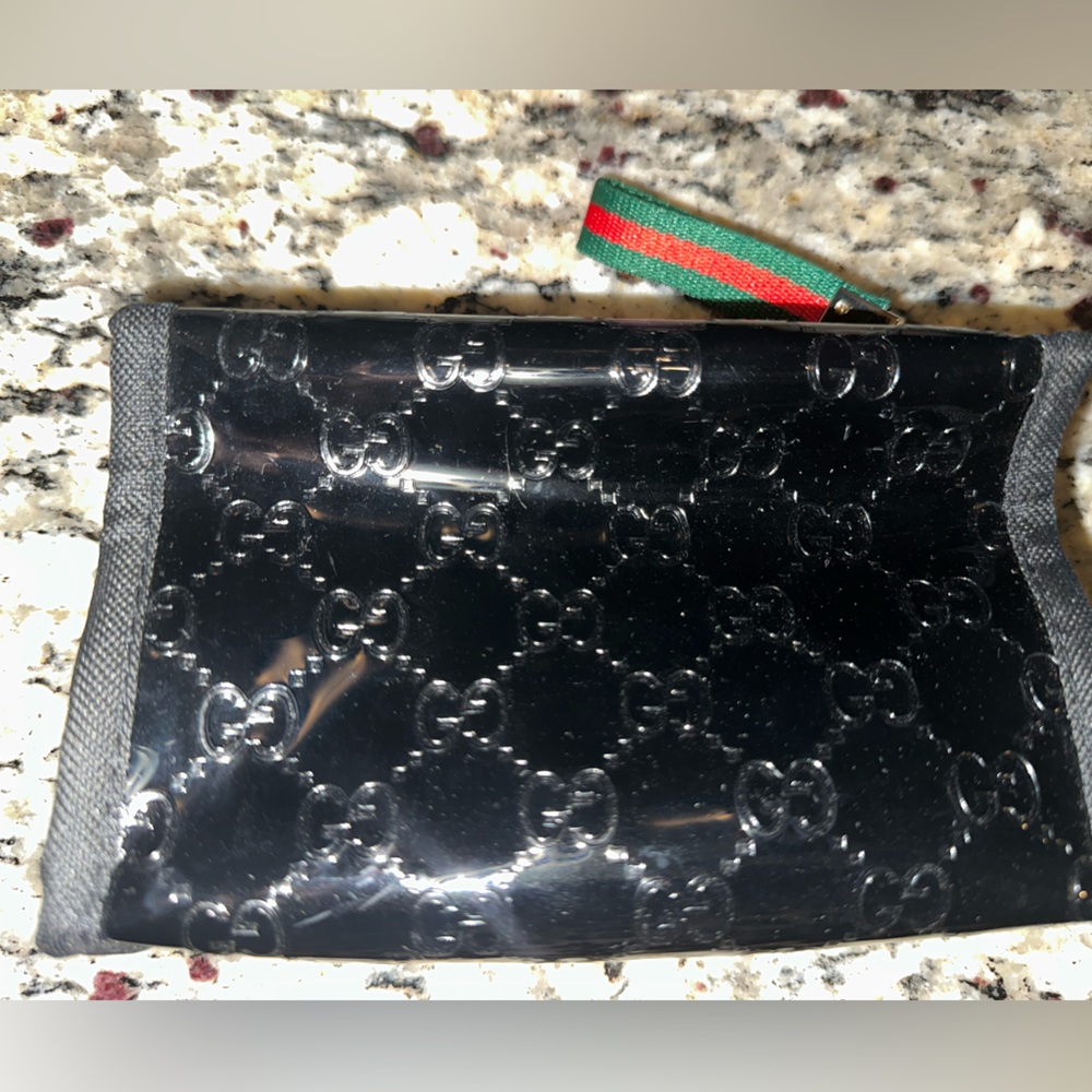 GUCCI toiletry/makeup bag new vinyl/ pvc black